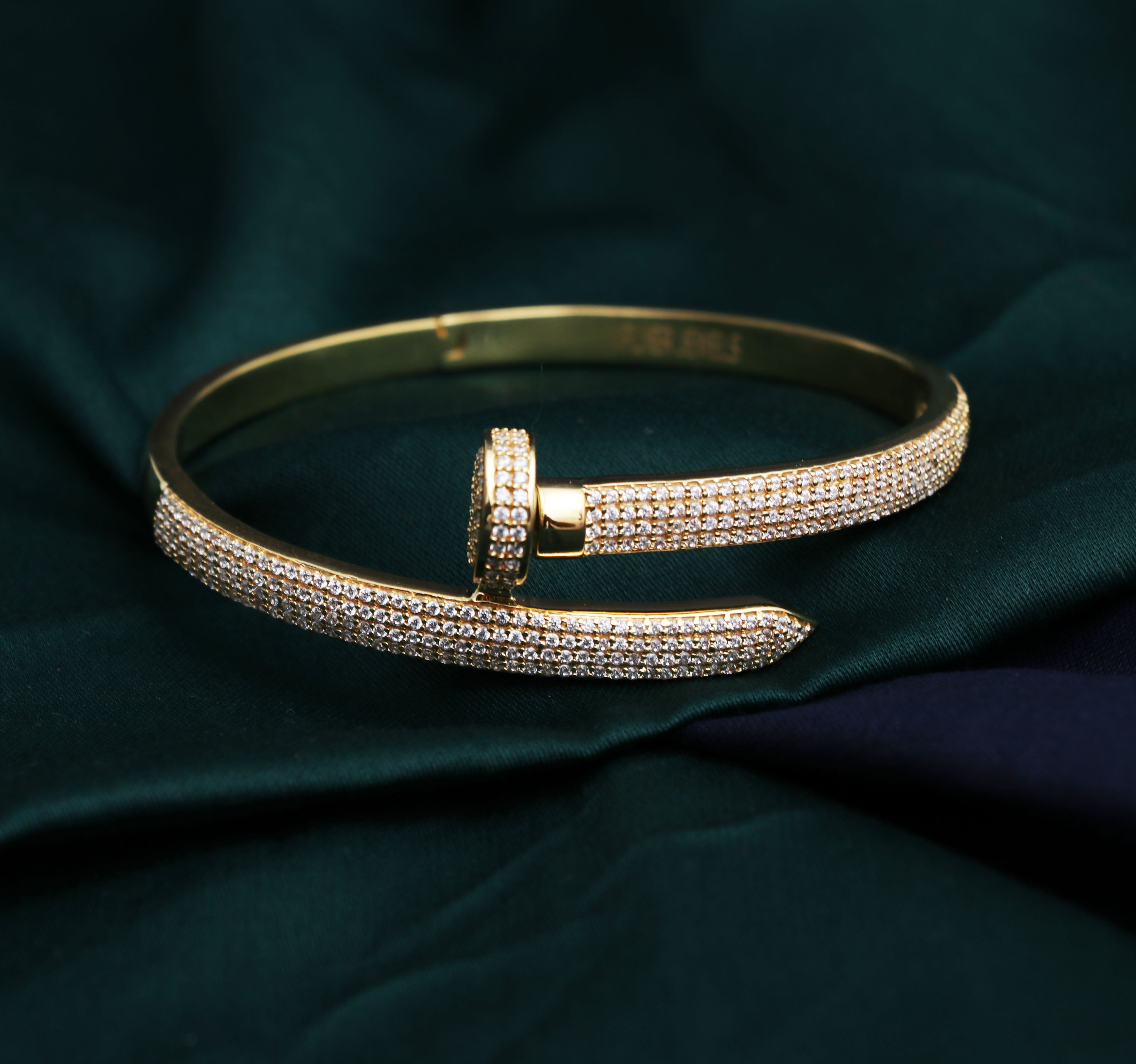Only 3600.00 usd for Cartier Juste un Clou Nail 18k Rose Gold Diamond Bangle  Bracelet Size 16 Cert. Online at the Shop